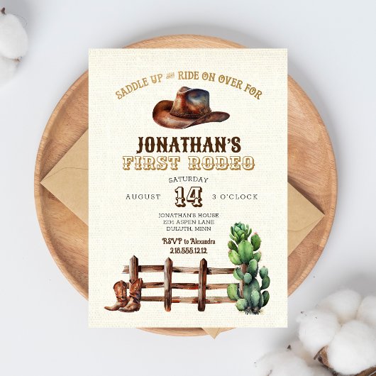 Jute nepgoud Cowboy reed eerste rodeo Kaart