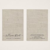 Jute Oorbellen Sieraden Displaykaart Visitekaartje (Voorkant /achterkant)