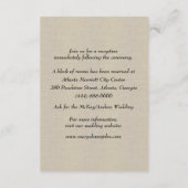 Jute Oranje Bloemstuk Mason Potten Trouwdetails Informatiekaartje (Achterkant)