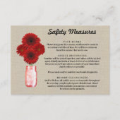 Jute Rode Bloemenvase Veiligheidsmaatregelen Informatiekaartje (Voorkant)