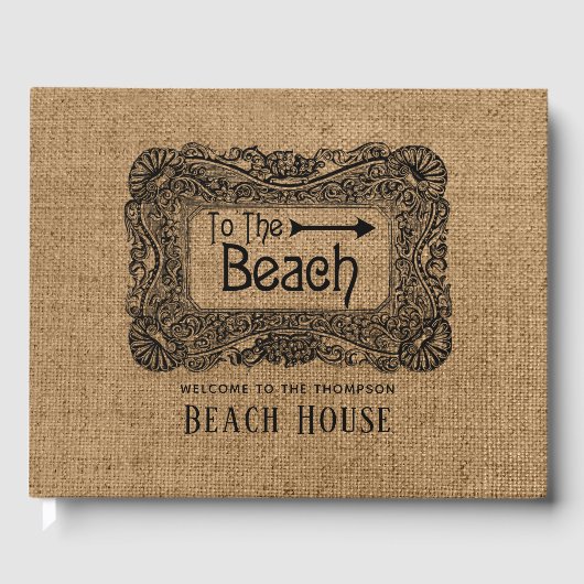 Jute Strandhuis Gastenboek (Voorkant)