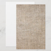 Jute Textile Briefpapier (Voorkant / Achterkant)