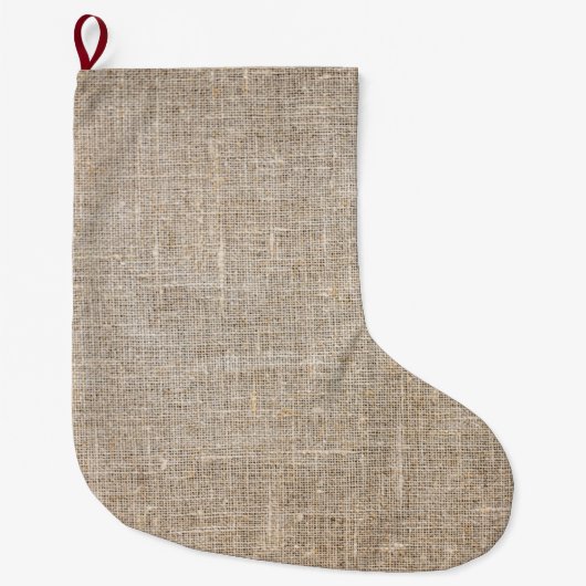Jute Textile Grote Kerstsok (Voorkant)