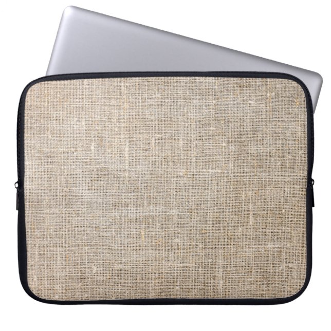 Jute Textile Laptop Sleeve (Voorkant)