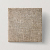Jute Textile Vierkante Button 5,1 Cm (Voorkant)