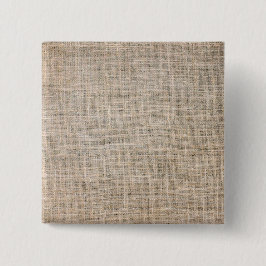 Jute Textile Vierkante Button 5,1 Cm