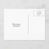 Jute textuur kaarten | Wil je mijn bruidsmeisje zi (Achterkant)