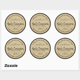 Jute textuur Product Ronde Label