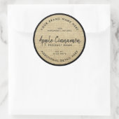 Jute textuur Product Ronde Label (Tas)
