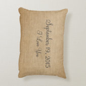 Jute voor altijd en altijd Bruiloft Accent Kussen (Achterkant (Verticaal))