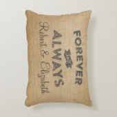 Jute voor altijd en altijd Bruiloft Accent Kussen (Voorkant(Verticaal))