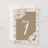 Jute & Witte Bloemslace Tafelnummer Rustiek (Achterkant)