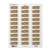 Jute & Witte Bloemslinger Elegant Rustieke Trouw Etiket (Full Sheet)