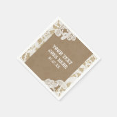 Jute & Witte Bloemsluiers Elegante Rustieke Bruilo Servetten (Hoek)