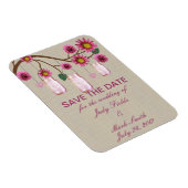 Jute zak Rustiek Roze Metselwerkpotjes Save The Da Magneet (Rechterzijde)