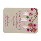 Jute zak Rustiek Roze Metselwerkpotjes Save The Da Magneet (Horizontaal)