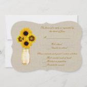Jute zak rustieke gele metselwerk pot responskaart kaart (Voorkant)