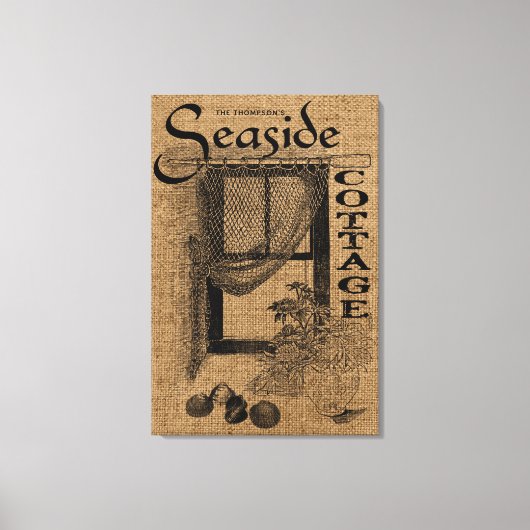 Jute Zeehuisje Canvas Afdruk (Voorkant)