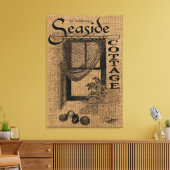 Jute Zeehuisje Canvas Afdruk (Insitu (Woonkamer))