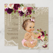Juten Mason Pot Baby Shower Uitnodigingen (Voorkant / Achterkant)