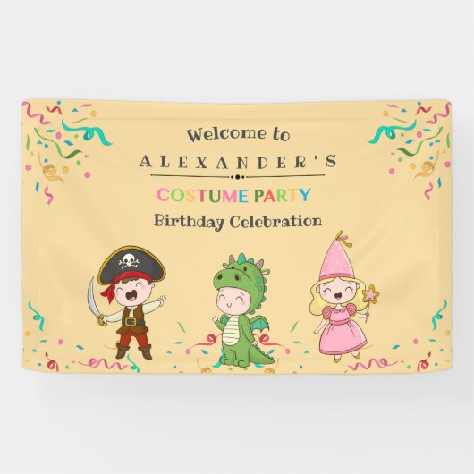 Juveniel kostuum partij banner (Horizontaal)