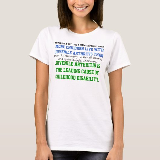 Juveniele artritis Bewustheid T-shirt (Voorkant)