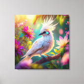 Juveniele Crested Blush Feather Dove Fantasy Bird Canvas Afdruk (Voorkant)
