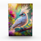Juveniele Crested Blush Feather Dove Fantasy Bird Fotoblokken (Voorkant)