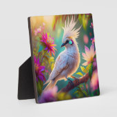 Juveniele Crested Blush Feather Dove Fantasy Bird Fotoplaat (Voorkant)
