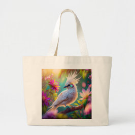 Juveniele Crested Blush Feather Dove Fantasy Bird Grote Tote Bag