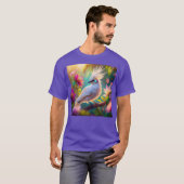 Juveniele Crested Blush Feather Dove Fantasy Bird T-shirt (Voorkant volledig)