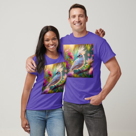 Juveniele Crested Blush Feather Dove Fantasy Bird T-shirt (Unisex)