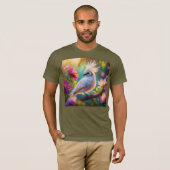 Juveniele Crested Blush Feather Dove Fantasy Bird T-shirt (Voorkant volledig)