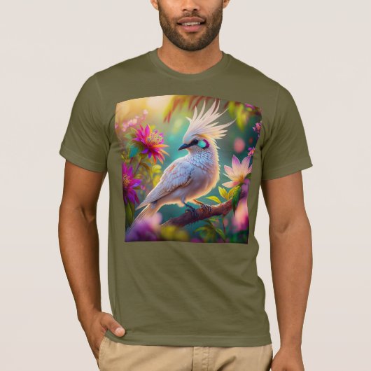 Juveniele Crested Blush Feather Dove Fantasy Bird T-shirt (Voorkant)