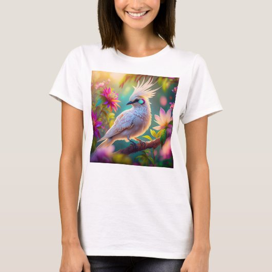 Juveniele Crested Blush Feather Dove Fantasy Bird T-shirt (Voorkant)