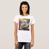 Juveniele Crested Blush Feather Dove Fantasy Bird T-shirt (Voorkant volledig)