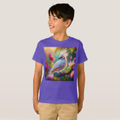 Juveniele Crested Blush Feather Dove Fantasy Bird T-shirt (Voorkant volledig)
