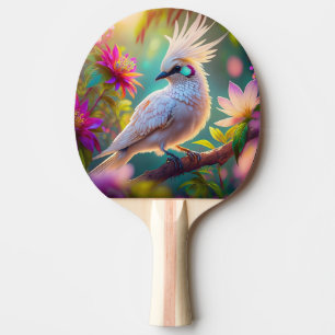 Juveniele Crested Blush Feather Dove Fantasy Bird Tafeltennisbatje