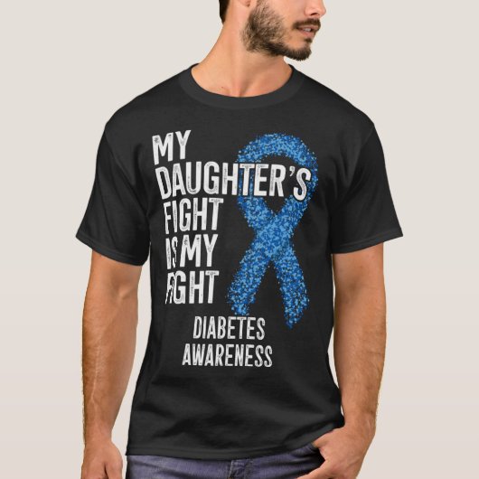 Juveniele Diabetes Mijn dochters strijd is mijn st T-shirt (Voorkant)