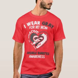 Juveniele diabetesbewustzijn Ik Draag grijs voor m T-shirt
