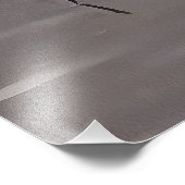 Juveniele flamingo in grijs met reflectie foto afdruk (Hoek)