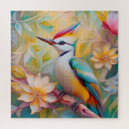 Juveniele regenboog specht fantasie vogel legpuzzel