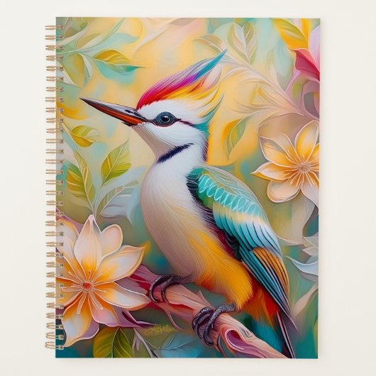 Juveniele regenboog specht fantasie vogel planner (Voorkant)