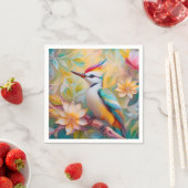 Juveniele regenboog specht fantasie vogel servet (Insitu)