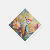 Juveniele regenboog specht fantasie vogel servet (Hoek)