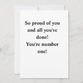 JUVENILE AFSTUDEREN Flat Dank u kaart (Achterkant)