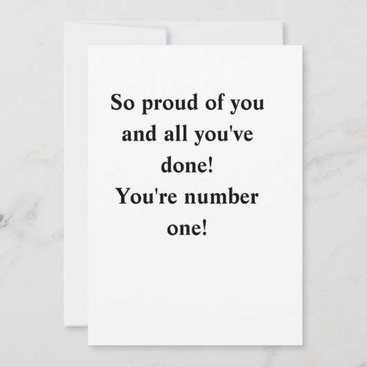 JUVENILE AFSTUDEREN Flat Dank u kaart (Achterkant)