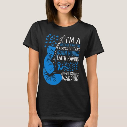 Juvenile Arthritis Warrior Awareness Ribbon T-shirt (Voorkant)