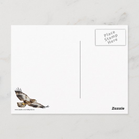 Juvenile Bald Eagle en de maan Briefkaart (Achterkant)