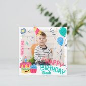 juvenile Birthday Lijst Foto Uitnodiging (Staand voorkant)